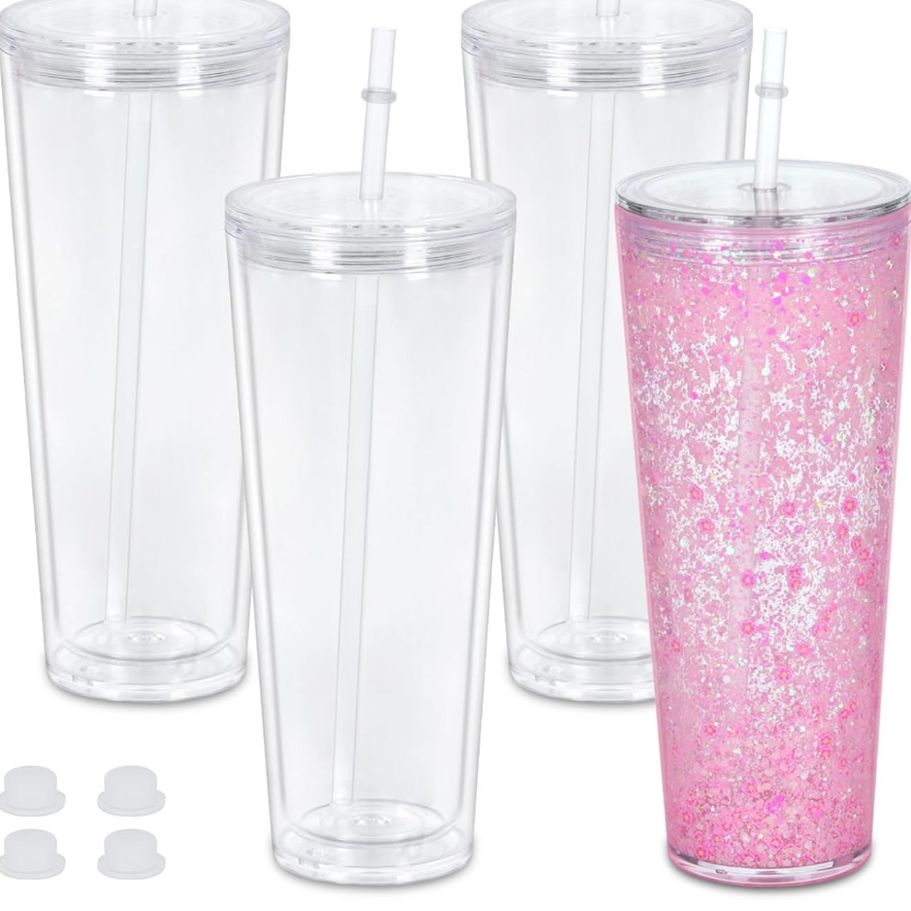 24 oz Acrylic Snowglobe Tumbler (Lava)